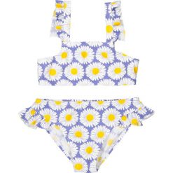 Dwuczęściowy kostium kąpielowy z nadrukiem 3- 12 lat. Szare stroje dwuczęściowe dziewczęce marki La Redoute Collections, w kwiaty, z poliamidu. Za 35,24 zł.
