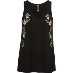 Topy damskie: Top ze sznurowaniem bonprix czarny