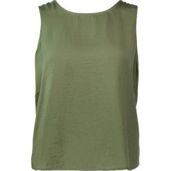Top w kolorze zielonym. Zielone bluzki damskie nietoperze Tom Tailor, xs, bez wzorów, z okrągłym kołnierzem, bez rękawów. W wyprzedaży za 68,95 zł.