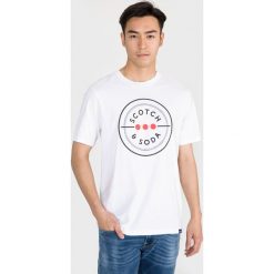 Scotch & Soda Koszulka Biały. Białe podkoszulki męskie Scotch & Soda, s, z nadrukiem, z bawełny, z krótkim rękawem. Za 131,95 zł.