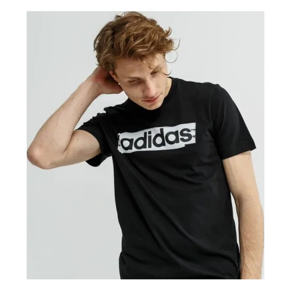 Adidas Koszulka Ss E Lin Brush T , czarny, rozmiar L. Czarne koszulki męskie Adidas, m, bez wzorów, z bawełny, z okrągłym kołnierzem, z krótkim rękawem, krótkie. W wyprzedaży za 59,99 zł.