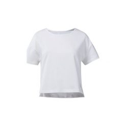T-shirty z krótkim rękawem Reebok Sport Kozulka Combat Perforated Crop Top. Białe topy damskie marki Reebok Sport, s, bez wzorów, bez kołnierzyka. Za 129,00 zł.