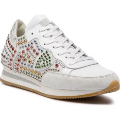 Sneakersy PHILIPPE MODEL - Tropez TRLD DC01 Blanc Mix. Szare półbuty damskie Philippe Model, ze skóry. W wyprzedaży za 919,00 zł.