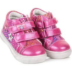 Buciki niemowlęce: American Club Buty dziecięce w gwiazdki FREYA różowe r. 24 (72739)