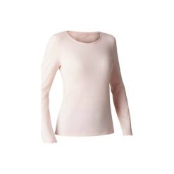Koszulka długi rękaw Gym & Pilates 100 damska. Czerwone bluzki sportowe damskie DOMYOS, l, z bawełny. Za 19,99 zł.