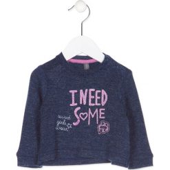 Bluza w kolorze granatowym. Niebieskie bluzy niemowlęce Losan, z nadrukiem, z bawełny, bez rękawów, bez kaptura. W wyprzedaży za 34,95 zł.