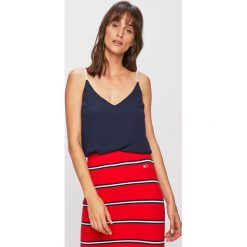 Tommy Jeans - Bluzka. Niebieskie bluzki damskie s, z poliesteru. W wyprzedaży za 179,90 zł.