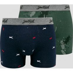 John Frank - Bokserki (2-pack). Niebieskie bokserki męskie John Frank, bez wzorów, z elastanu. Za 129,90 zł.