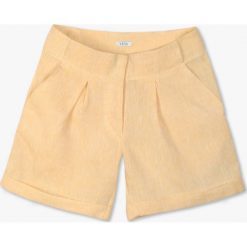Spodenki lniane Linen summer żółte. Żółte spodnie damskie Veva, s, ze lnu. Za 199,00 zł.