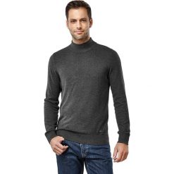 Golfy męskie: Sweter w kolorze antracytowym