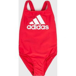 Adidas Performance - Strój kąpielowy dziecięcy 92-170 cm. Czerwone stroje kąpielowe dziewczęce marki adidas Performance, bez wzorów, z poliesteru. Za 79,90 zł.