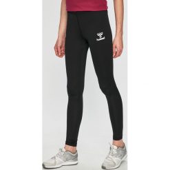 Hummel - Legginsy. Czarne spodnie damskie Hummel, s, z nadrukiem, z elastanu. W wyprzedaży za 79,90 zł.