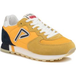 Sneakersy PEPE JEANS - Klein Archive Summe PBS30424 Ochre Yellow 097. Żółte trampki chłopięce Pepe Jeans, bez wzorów, z jeansu, na sznurówki. W wyprzedaży za 209,00 zł.