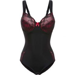 Body "minimizer" bonprix czarno-czerwony w paski. Czerwone body damskie bonprix, w paski. Za 109,99 zł.