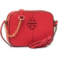 Torebka TORY BURCH - Mcgraw Camera Bag 64447 Brilliant Red 612. Czerwone listonoszki damskie Tory Burch, na co dzień, bez wzorów, ze skóry, eleganckie, bez dodatków. W wyprzedaży za 1009,00 zł.