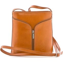Torebki klasyczne damskie: Skórzana torebka w kolorze brązowym – 18 x 19 x 7 cm