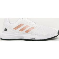 Adidas Performance - Buty CourtJam Bounce. Białe buty sportowe damskie adidas Performance, bez wzorów, z gumy, sportowe, na fitness i siłownię. Za 329,90 zł.