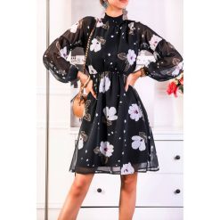 Sukienka FLORALA. Sukienki damskie IVET, na co dzień, na lato, m, bez wzorów, eleganckie, bez kołnierzyka, z długim rękawem, długie, mini, rozkloszowane. W wyprzedaży za 89,00 zł.