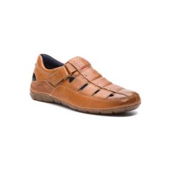 GO SOFT MI08-C449-467-04. Niebieskie sandały męskie GO SOFT, ze skóry, bez zapięcia. Za 149,99 zł.