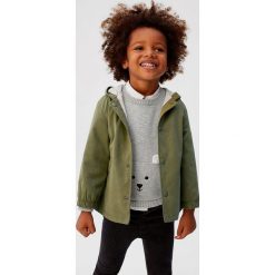 Mango Kids - Kurtka dziecięca Sita 80-104 cm. Żółte kurtki dziewczęce Mango Kids, bez wzorów, z bawełny, krótkie, bez kaptura. Za 119,90 zł.