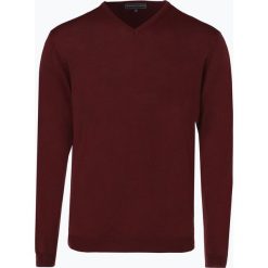 Finshley & Harding - Sweter męski z dodatkiem wełny merino, czerwony. Czerwone swetry klasyczne męskie marki Finshley & Harding, xxl, z wełny, eleganckie. Za 59,95 zł.