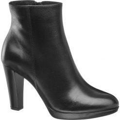 Botki damskie 5th Avenue czarne. Czarne botki damskie na obcasie 5th Avenue, z gumy, na zamek. Za 239,90 zł.
