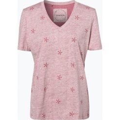 Samoon - T-shirt damski, różowy. Różowe t-shirty damskie marki SAMOON, z haftami, bez kołnierzyka. Za 199,95 zł.