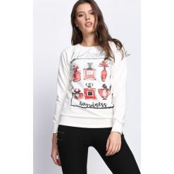 Kremowa Bluza Paradise Island. Białe bluzy damskie Born2be, na jesień, l. Za 29,99 zł.