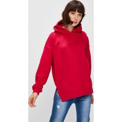 Answear - Bluza. Brązowe bluzy damskie ANSWEAR, s, z nadrukiem, z bawełny, bez rękawów, z kapturem. W wyprzedaży za 99,90 zł.