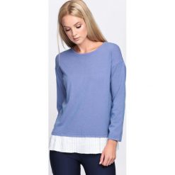 Niebieski Sweter Directionless. Brązowe swetry klasyczne damskie marki Born2be, z materiału, na obcasie. Za 49,99 zł.