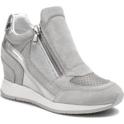 Sneakersy GEOX - D Nydame A D620QA 022NF C1010 Lt Grey. Szare półbuty damskie Geox, ze skóry. W wyprzedaży za 359,00 zł.