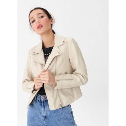 Kurtka biker - Kremowy. Białe kurtki damskie House, s, bez wzorów, bez kaptura. Za 139,99 zł.