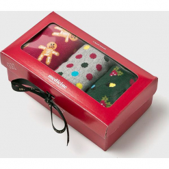 Medicine - Skarpetki XMASS 3-Pack. Szare skarpetki damskie MEDICINE, z bawełny. Za 49,90 zł.