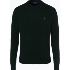 Polo Ralph Lauren - Męski sweter z wełny merino, zielony. Zielone swetry klasyczne męskie marki Polo Ralph Lauren, l, z haftami, z dzianiny, z klasycznym kołnierzykiem. Za 699,95 zł.