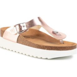 Japonki DR. BRINKMANN - 701398 Rose 42. Różowe klapki damskie Dr. Brinkmann, bez wzorów, ze skóry ekologicznej, bez obcasa. Za 199,00 zł.