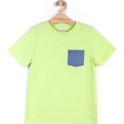Coccodrillo - T-shirt dziecięcy 104-158 cm. Białe t-shirty chłopięce marki COCCODRILLO, z aplikacjami, z bawełny, z okrągłym kołnierzem. Za 29,90 zł.