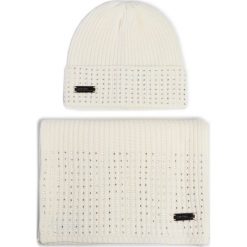 Zestaw Szalik i Czapka CALVIN KLEIN - Studded Giftbox K60K606091 YAD. Białe szaliki damskie Calvin Klein, bez wzorów, z materiału. W wyprzedaży za 349,00 zł.