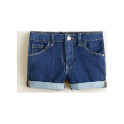 Mango Kids - Szorty dziecięce Chip 104-164 cm. Zielone spodenki dziewczęce marki Mango Kids, bez wzorów, z elastanu, casualowe. Za 59,90 zł.