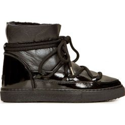 Buty INUIKII SNEAKER GLOSS. Czarne śniegowce damskie Inuikii, ze skóry, bez zapięcia. Za 1140,00 zł.