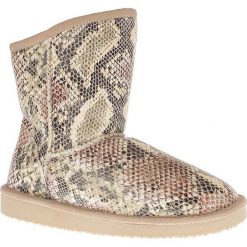 Buty zimowe damskie: Zimowe botki „Agathe” w kolorze piaskowym