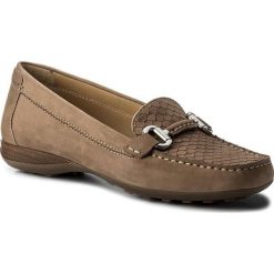 Mokasyny GEOX - D Euxo D D6245D 00032 C5004 Sand. Brązowe mokasyny damskie Geox, z nubiku. W wyprzedaży za 299,00 zł.