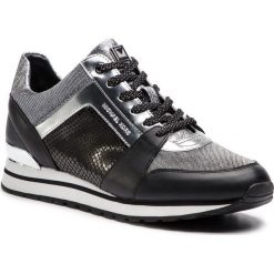 Sneakersy MICHAEL MICHAEL KORS - Billie Trainer 43R9BIFS1D Blk/Silver. Szare półbuty damskie marki MICHAEL Michael Kors, bez wzorów, z zamszu, bez obcasa, na obcasie, bez zapięcia. Za 779,00 zł.