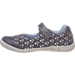 Skórzane baleriny w kolorze granatowym z paskiem. Niebieskie baleriny dziewczęce marki Lamino Shoes, z materiału. W wyprzedaży za 132,95 zł.
