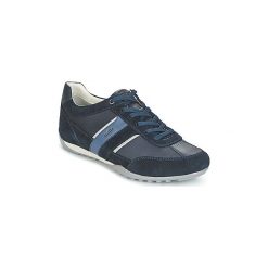 Buty Geox U WELLS C. Niebieskie trampki męskie Geox, bez wzorów, bez zapięcia. Za 439,00 zł.