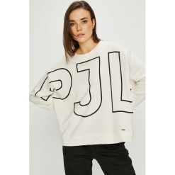 Pepe Jeans - Bluza Cecilia. Szare bluzy z nadrukiem damskie marki Pepe Jeans, l, z bawełny, bez kaptura. Za 279,90 zł.