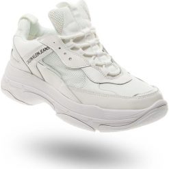 SNEAKERSY CALVIN KLEIN JEANS. Białe sneakersy męskie Calvin Klein Jeans, na sznurówki. Za 467,40 zł.