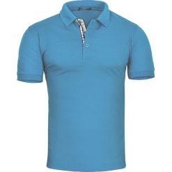 Koszulka polo męska slim niebieska Recea. Niebieskie koszulki męskie Recea, xl, bez wzorów, z bawełny, polo, bez rękawów. Za 29,95 zł.