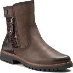 Botki MARCO TOZZI - 2-25450-27 Mocca Ant.Comb 325. Brązowe buty zimowe damskie marki OLAIAN, ze skóry, na średnim obcasie. W wyprzedaży za 259,00 zł.