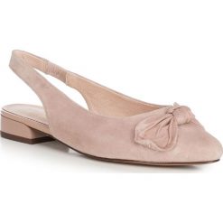 Buty damskie. Szare baleriny damskie Wittchen, w paski, ze skóry, klasyczne, bez obcasa, na obcasie. W wyprzedaży za 229,90 zł.