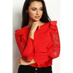 Bluzki damskie: Czerwona Bluzka Dolce Rosa